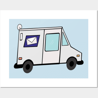 Cute Mail Truck Posters and Art
